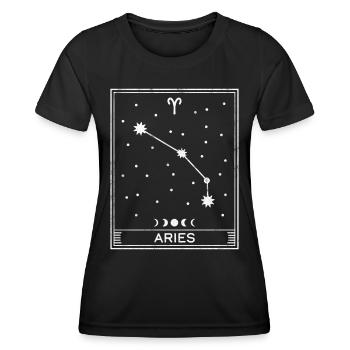 Widder Sternzeichen - Frauen Funktions-T-Shirt - Schwarz - Vorne - AI Model Female 172 light (172cm)