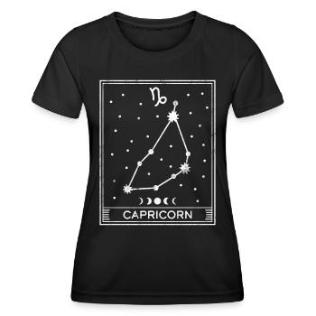 Sternzeichen Steinbock - Frauen Funktions-T-Shirt - Schwarz - Vorne - AI Model Female 172 light (172cm)