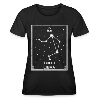Waage-Sternzeichen - Frauen Funktions-T-Shirt - Schwarz - Vorne - AI Model Female 172 light (172cm)