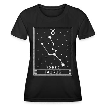 Sternzeichen Stier - Frauen Funktions-T-Shirt - Schwarz - Vorne - AI Model Female 172 light (172cm)