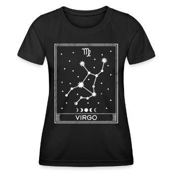 Sternzeichen Jungfrau - Frauen Funktions-T-Shirt - Schwarz - Vorne - AI Model Female 172 light (172cm)