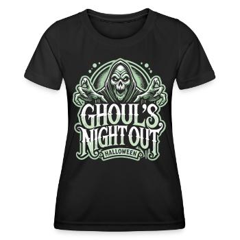 Ghoul's Night Out - Spooky Halloween Shirt - Women's Functional T-Shirt - black - Front - AI Model Female 172 light (172cm)