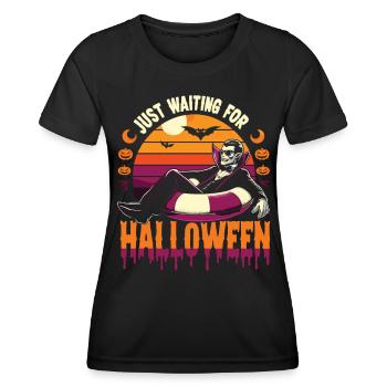 Vampire de vacances attendant Halloween - T-shirt sport Femme - noir - Devant - AI Model Female 172 light (172cm)