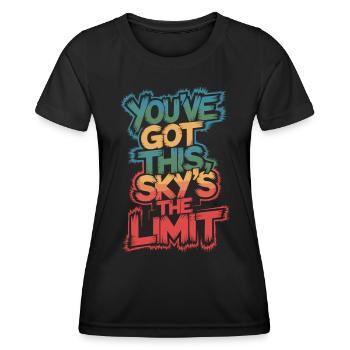 Believe in yourself: Nothing is impossible - Women's Functional T-Shirt - black - Front - AI Model Female 172 light (172cm)