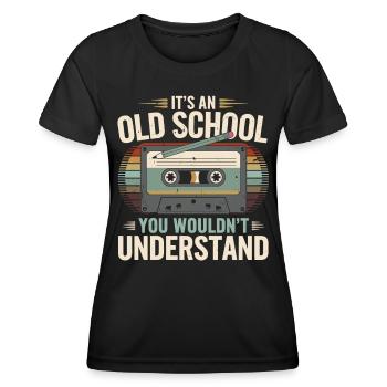 Retro Mixtape – Oldschool Vibes für Nostalgiker - Frauen Funktions-T-Shirt - Schwarz - Vorne - AI Model Female 172 light (172cm)