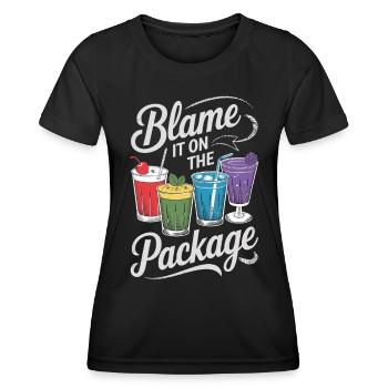 Lustiges Cocktail-Design für Urlaubsstimmung - Frauen Funktions-T-Shirt - Schwarz - Vorne - AI Model Female 172 light (172cm)