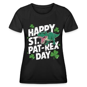 Journée de la Saint-Pat-Rex drôle - T-shirt sport Femme - noir - Devant - AI Model Female 172 light (172cm)
