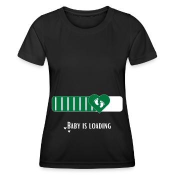 Baby is loading, Für Schwangere in Neutral - Frauen Funktions-T-Shirt - Schwarz - Vorne - AI Model Female 172 light (172cm)