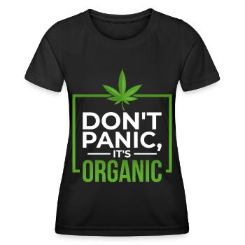 Nes Panic Its Organic Cannabis Cadeau - T-shirt sport Femme - noir - Devant - AI Model Female 172 light (172cm)