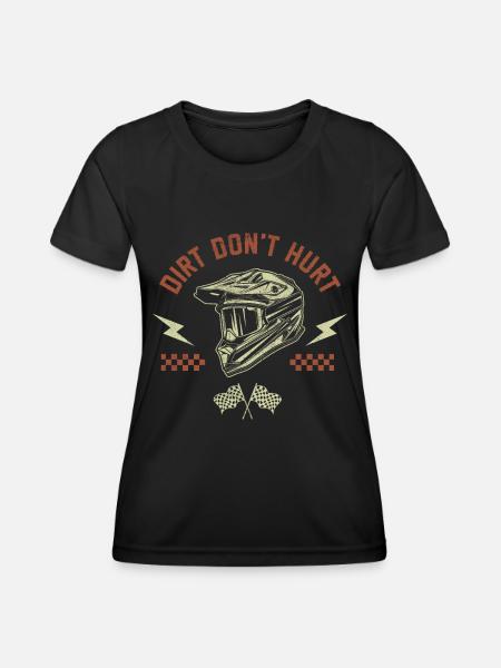 Motorcross - Frauen Funktions-T-Shirt - Schwarz