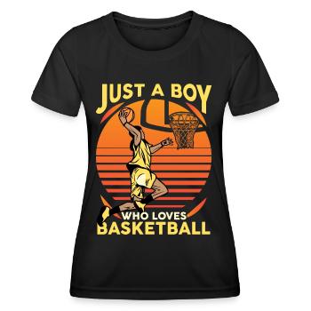 Juste un garçon qui aime le basket - T-shirt sport Femme - noir - Devant - AI Model Female 172 light (172cm)