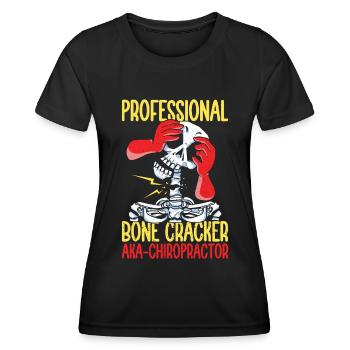 Chiropraktik Physio Chiropraktiker Coole Geschenk - Frauen Funktions-T-Shirt - Schwarz - Vorne - AI Model Female 172 light (172cm)