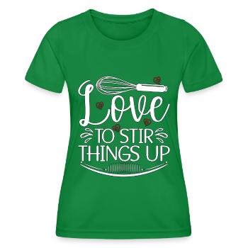Baker Baking Aime remuer les choses Cupcake de boulangerie - T-shirt sport Femme - vert - Devant - AI Model Female 172 dark (172cm)