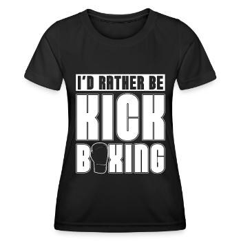 Je préfère être Kickboxer Kickboxer Boxing Fighter - T-shirt sport Femme - noir - Devant - AI Model Female 172 light (172cm)