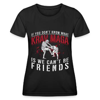 Krav Maga si vous ne connaissez pas Defense Combat Fighter - T-shirt sport Femme - noir - Devant - AI Model Female 172 light (172cm)