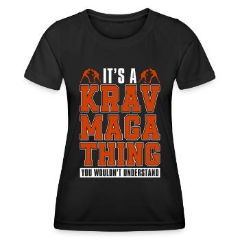 Krav Maga It's A Krav Maga Thing Military Fighter - Women's Functional T-Shirt - black - Front - AI Model Female 172 light (172cm)