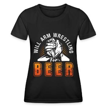 Arm Wrestling va armer wrestling pour cool wrestler - T-shirt sport Femme - noir - Devant - AI Model Female 172 light (172cm)
