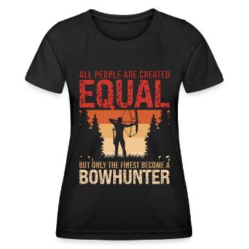Bowhunting All People But Finest Bowhunt Bowhunter - Frauen Funktions-T-Shirt - Schwarz - Vorne - AI Model Female 172 light (172cm)