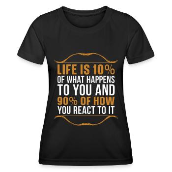 Bowhunting Life Is 10% Of What Shooting Bowhunter - Frauen Funktions-T-Shirt - Schwarz - Vorne - AI Model Female 172 light (172cm)