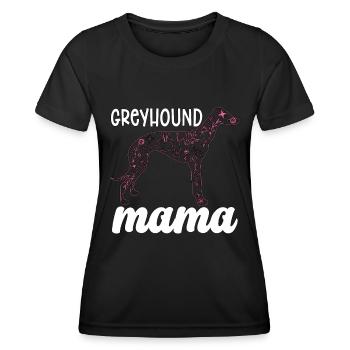 Greyhound Racing Greyhound Mama Greyhound Racer - T-shirt sport Femme - noir - Devant - AI Model Female 172 light (172cm)