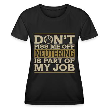 Vétérinaire Don’t Piss Me Vet Étudiant vétérinaire - T-shirt sport Femme - noir - Devant - AI Model Female 172 light (172cm)