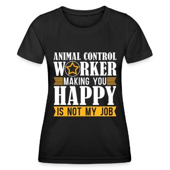 Officier animalier Gardien de chiens de sauvetage - T-shirt sport Femme - noir - Devant - AI Model Female 172 light (172cm)