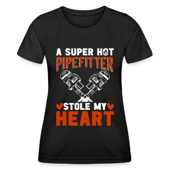 Pipefitter A Super Hot Pipefitter Stole Repair Man - Women's Functional T-Shirt - black - Front - AI Model Female 172 light (172cm)