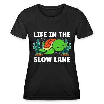 Marine Biology Life In The Slow Underwater Science - Frauen Funktions-T-Shirt - Schwarz - Vorne - AI Model Female 172 light (172cm)