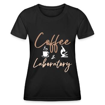 Technicien de laboratoire Café et scientifique de laboratoire - T-shirt sport Femme - noir - Devant - AI Model Female 172 light (172cm)