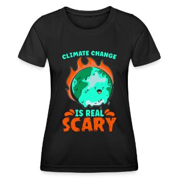 Climate Change Is Real Awareness Climate Activist - Frauen Funktions-T-Shirt - Schwarz - Vorne - AI Model Female 172 light (172cm)