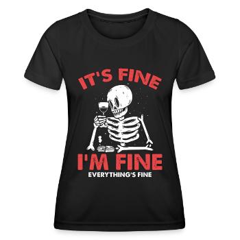 Techniciens en rayons X C’est bien Je suis bien Radiologue Amants - T-shirt sport Femme - noir - Devant - AI Model Female 172 light (172cm)
