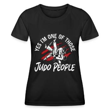 Judo People Fighter Karaté Sports de combat Entraînement - T-shirt sport Femme - noir - Devant - AI Model Female 172 light (172cm)