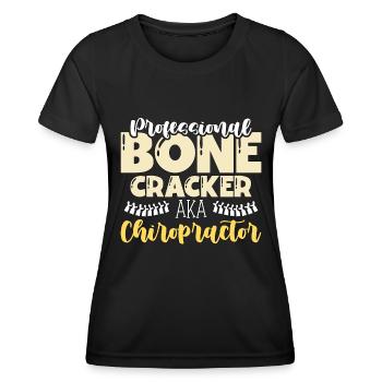 Chiropratique Craque-os professionnel Loves Chiro - T-shirt sport Femme - noir - Devant - AI Model Female 172 light (172cm)