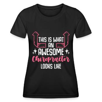 Chiropractic This Is What An Awesome Chiro Massage - Frauen Funktions-T-Shirt - Schwarz - Vorne - AI Model Female 172 light (172cm)