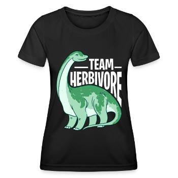 Vegan Diet Team Herbivore Alimentation saine sans viande - T-shirt sport Femme - noir - Devant - AI Model Female 172 light (172cm)