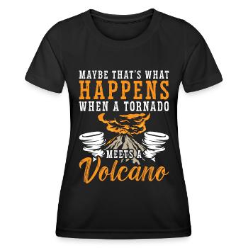 Tornades C’est peut-être ce qui se passe dans la chasse aux tempêtes - T-shirt sport Femme - noir - Devant - AI Model Female 172 light (172cm)