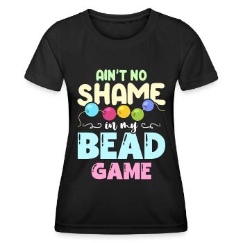 Perler n’est pas une honte dans ma fabrication de bijoux Perler - T-shirt sport Femme - noir - Devant - AI Model Female 172 light (172cm)