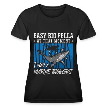 Marine Biology Easy Big Fella Loves Ocean Science - Women's Functional T-Shirt - black - Front - AI Model Female 172 light (172cm)
