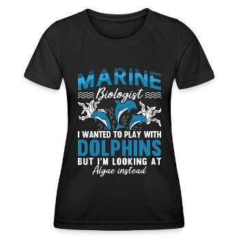 Marine Biologist I Wanted To Play Marine Science - Frauen Funktions-T-Shirt - Schwarz - Vorne - AI Model Female 172 light (172cm)