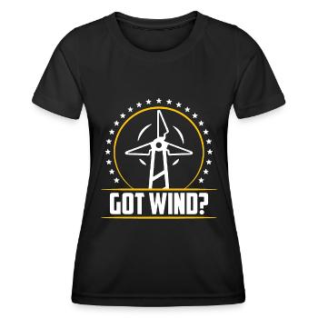 Wind Turbine Tech Got Wind Green Energy Windmill - Frauen Funktions-T-Shirt - Schwarz - Vorne - AI Model Female 172 light (172cm)