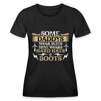 Wind Turbine Tech Some Daddys Wear Suits Windmill - Frauen Funktions-T-Shirt - Schwarz - Vorne - AI Model Female 172 light (172cm)