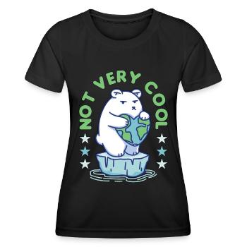 Global Warming Not Very Cool Environment Science - Frauen Funktions-T-Shirt - Schwarz - Vorne - AI Model Female 172 light (172cm)