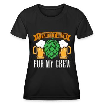 Beer Brewing A Perfect Brew For Malt Beer Brewer - Frauen Funktions-T-Shirt - Schwarz - Vorne - AI Model Female 172 light (172cm)