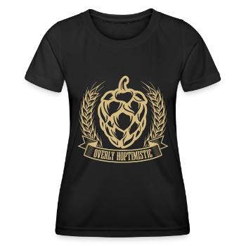 Beer Brewing Overly Hoptimistic Malt Home Brewer - Women's Functional T-Shirt - black - Front - AI Model Female 172 light (172cm)