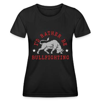 La tauromachie je préfère être un torero clown de rodéo - T-shirt sport Femme - noir - Devant - AI Model Female 172 light (172cm)