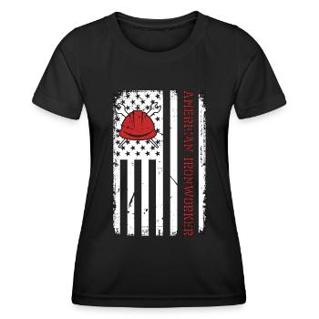 Ferronnier Américain Soudeur Soudeur Serrurier - T-shirt sport Femme - noir - Devant - AI Model Female 172 light (172cm)