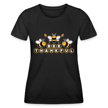 Beekeeping Bee Thankful Insects Apiarist Beekeeper - Frauen Funktions-T-Shirt - Schwarz - Vorne - AI Model Female 172 light (172cm)