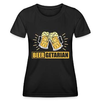 Beer Brewing Beergetarian Home Brewer Beer Brewer - Women's Functional T-Shirt - black - Front - AI Model Female 172 light (172cm)
