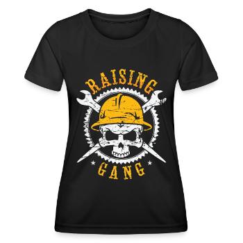 Ferronnier Raising Gang Weld Serrurier Ferronniers - T-shirt sport Femme - noir - Devant - AI Model Female 172 light (172cm)