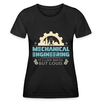 Le génie mécanique, c’est comme un ingénieur civil - T-shirt sport Femme - noir - Devant - AI Model Female 172 light (172cm)